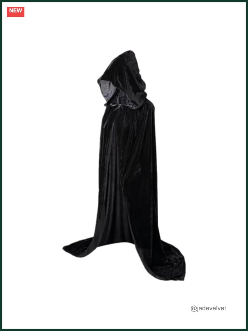 Velvet Hooded Cloak Adult Wizard Cape Halloween Cosplay Witch Robe